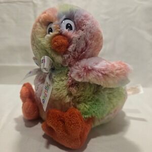 Dan Dee Collectors Choice Rainbow Tie Dye Plush Chick‎ Stuffed Animal
